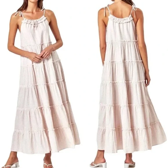 Charlie Holiday | Dresses | Charlie Holiday Anthropologie Seorita Maxi Dress In Beige Gingham Print | Poshmark Charlie Holiday | Dresses | Charlie Holiday Anthropologie Seorita Maxi Dress In Beige Gingham Print | Poshmark